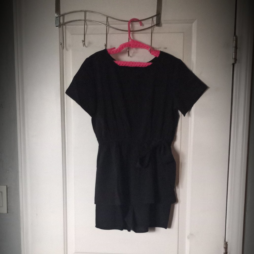 Girls Black Romper- size 7/8